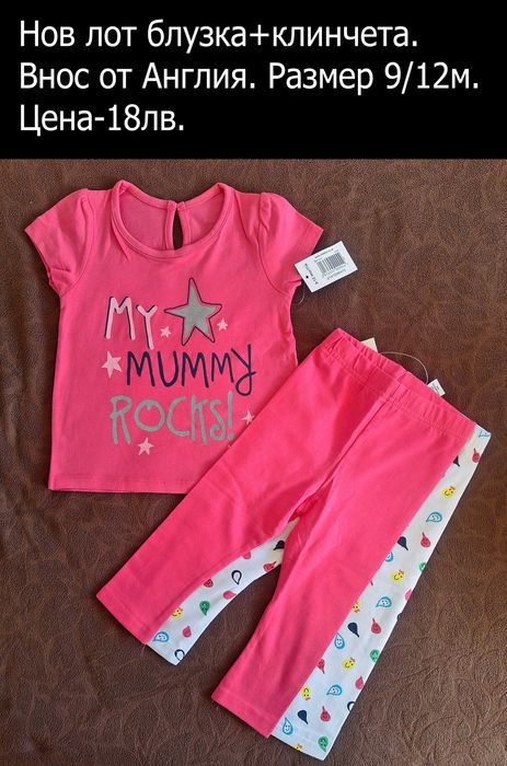 нови дрехи в размер 9/12 м, цени В ЧЕРНАТА ЛЕНТА НАД СНИМКАТА