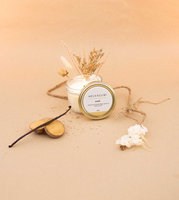 Lumanare Artizanala MELEÁGURI - acasă (vanilie bourbon)