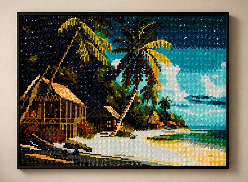 Tablou Diamond painting vine pus în rama45×35