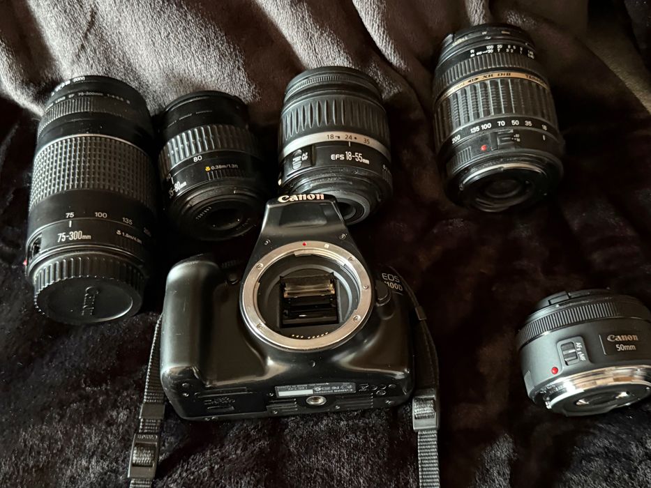 CANON EOS 1100D с 3 обектива