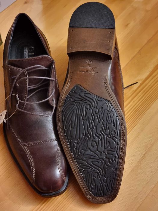 papuci Pantofi piele Derby Brogue - office nunta botez ocazie birou