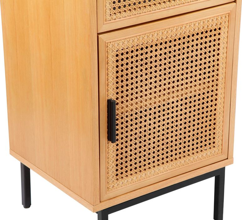 Comodă din ratan și MDF Naemi, 45 cm