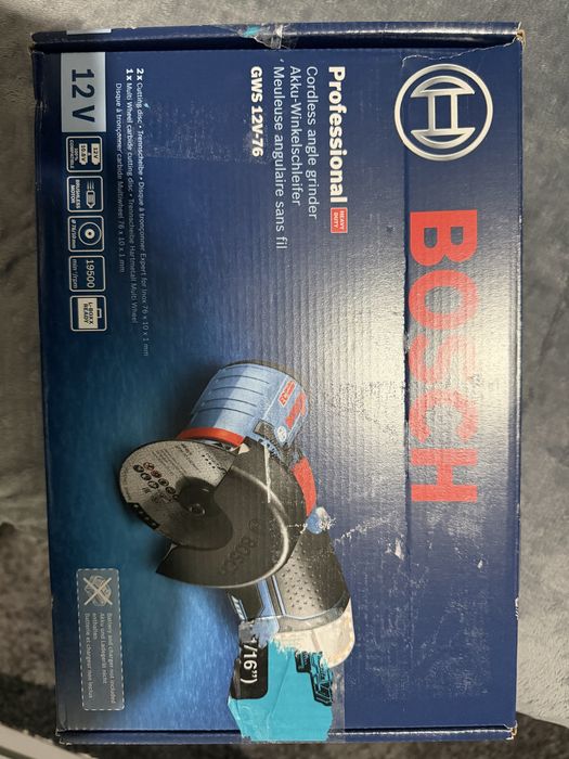 Vand polizor unghiular pe acumulatori BOSCH