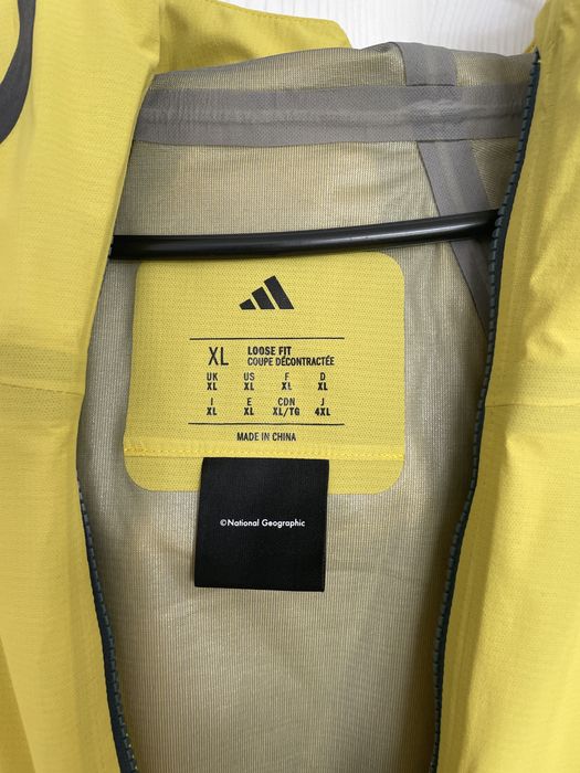 Jacheta Adidas Terrex x National Geographic Climaproof Rain Jacket Yellow