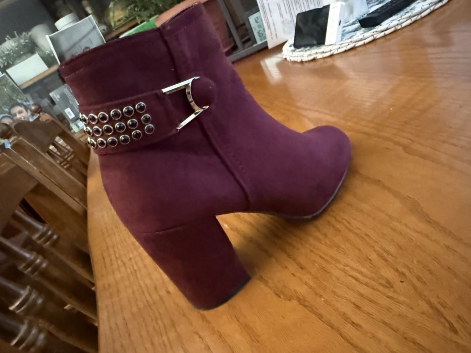 Botine piele intoarsa eco