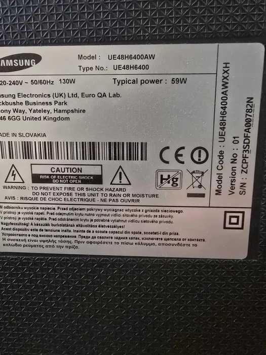 Smart TV Samsung 48 инча UE48H6400AW 3D Full HD