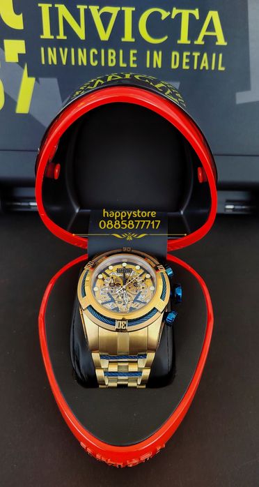 часовник INVICTA Zeus-Reserve Gold 52 mm, Инвикта нов
