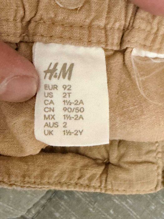 Детский комплект H&M (размер 92) шорты рубашка