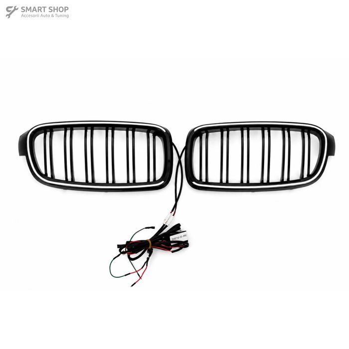 Grile Centrale Iluminate BMW Seria 3 F30 F31 (2011-2019) Negru M Desig