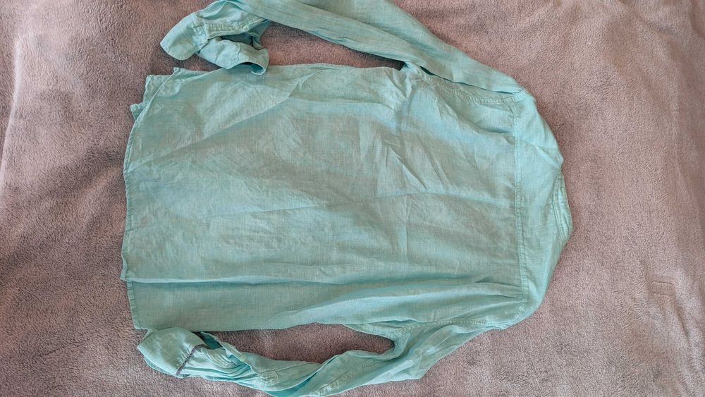 Зелена ленена риза 100 %