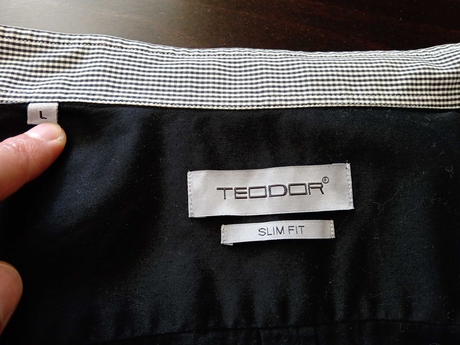 Черна мъжка риза Теодор, Slim fit