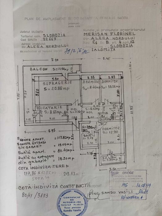 Vand Apartament 4 camere , decomandat, 100 mp , proaspat renovat