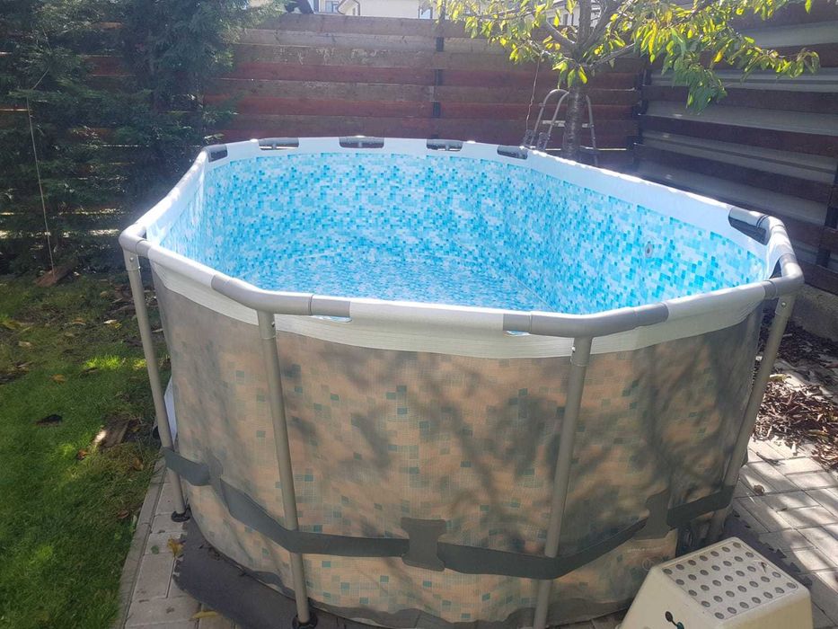 Piscina Bestway Power Steel, 427x250x100, pompa si scara