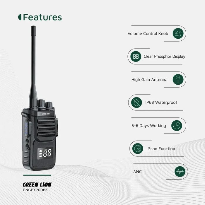 Рация Green Lion GPX700 — черная