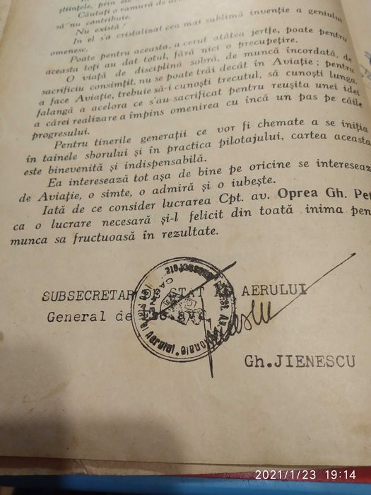 aviatie Pagini din istoricul aviatiei-Cpt.av.OPREA PETRE