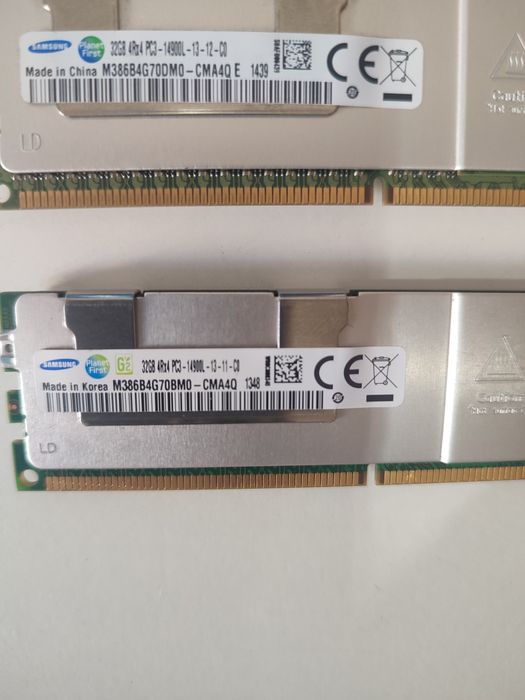 Set 128 GB-Memorie Server Samsung 32Gb x 4 DDR3 1866 Pc3-14900L ECC,