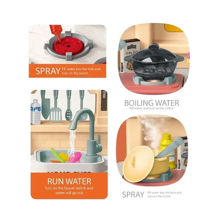 етская кухня с подсветкой, функциями подачи воды и пара