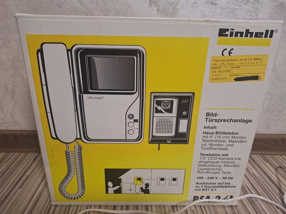 Video interfon Einhell nou în cutie.