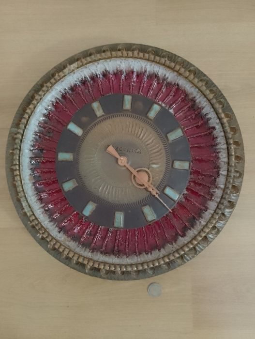 винтидж керамичен стенен часовник