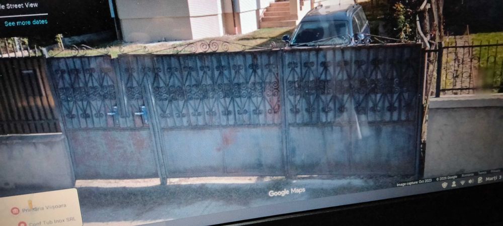 Poarta metalica robusta auto 3.5m, pietonala 1m.