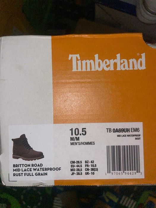 Ghete Timberland Britton Road Mid Lace WP  NOI – Piele Naturală – Maro