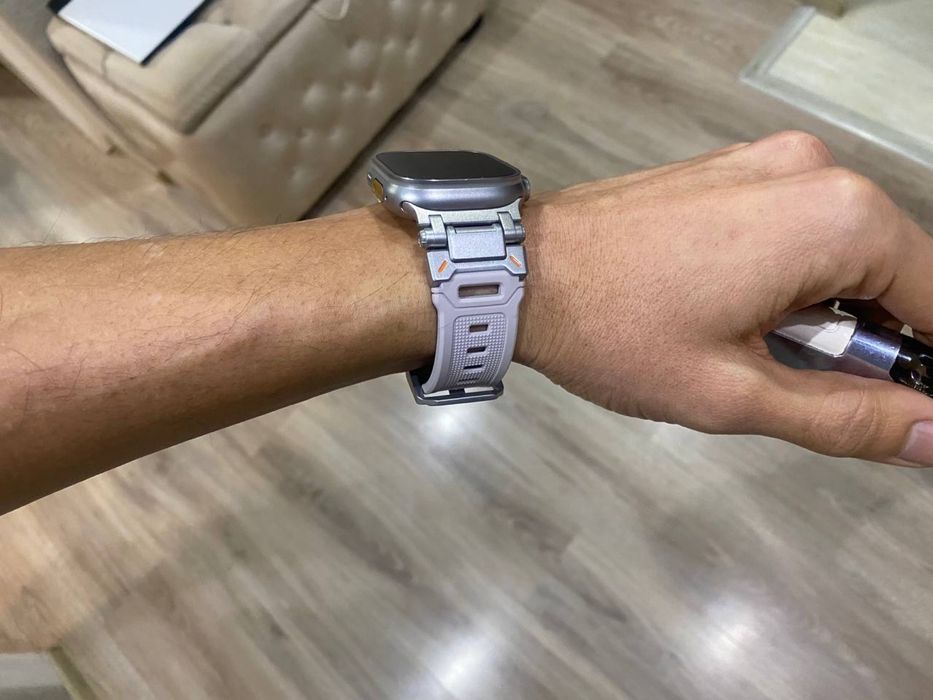 * стильный брутальный ремешок на Apple Watch Ultra комбинированный