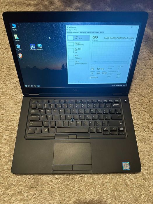 Laptop Dell I7-8650U 16 GB SSD 512 GB Baterie 5-6 H Ecran 14 Inch