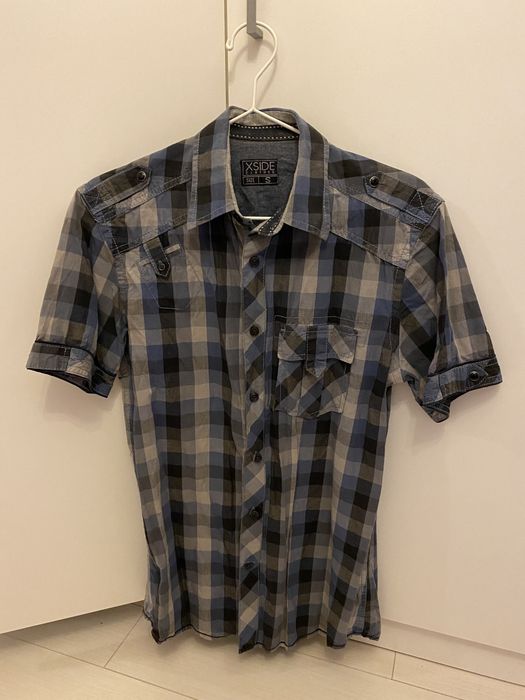Camasa carouri, bumbac, XSIDE Pull&Bear marime S, slim fit