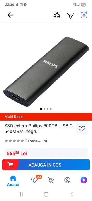 Vand SSD  external  PHILIPS