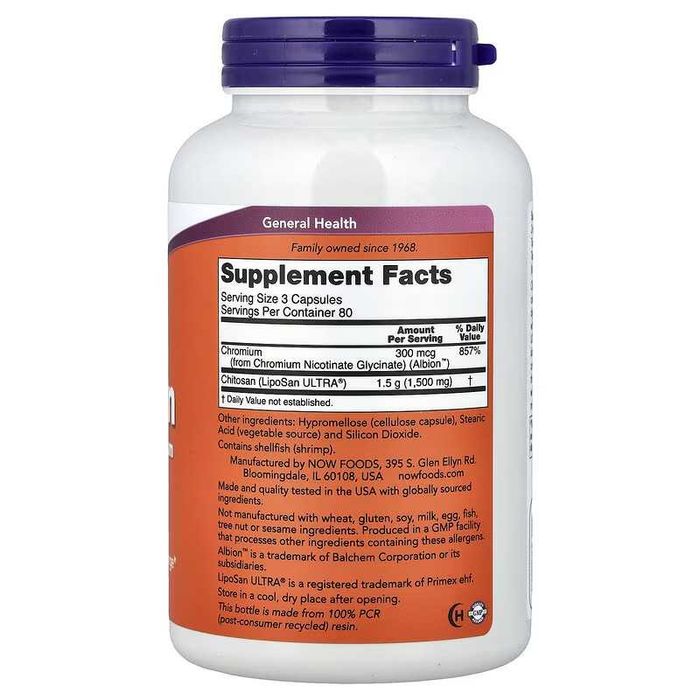 NOW Foods Chitosan хитозан с хромом читозан с хромом. chitosan читосан