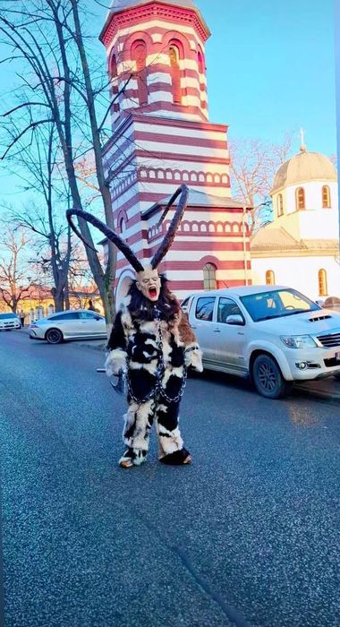 Costum piele naturala krampus