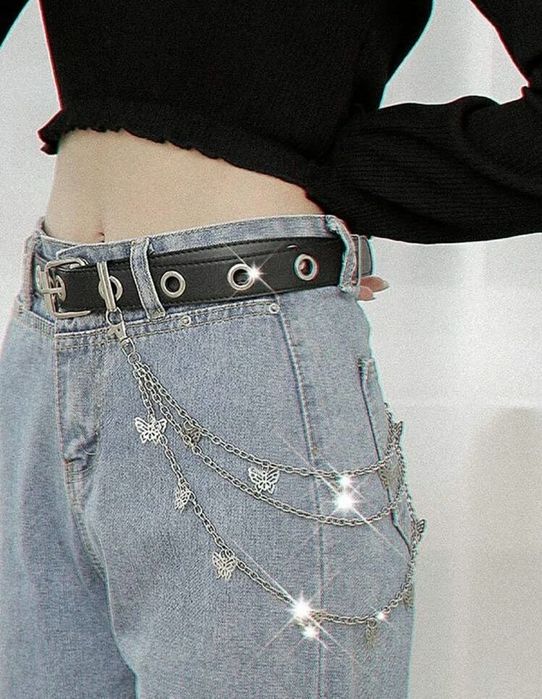 Цепь для джинс бабочки