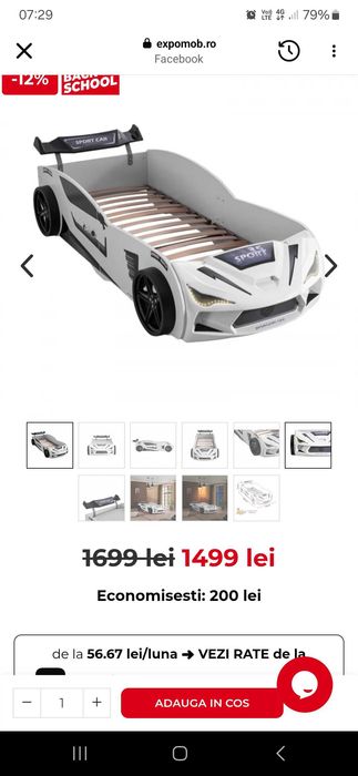 Vand 2 paturi mașinuță