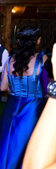 Сатенена официална рокля/бална рокля