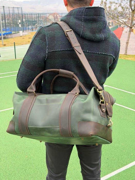 Geantă de voiaj din piele naturală. Duffel bag