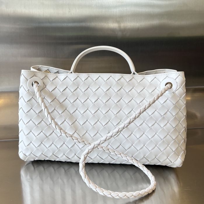 Geanta Bottega Veneta Andiamo 29 cm alb, Premium