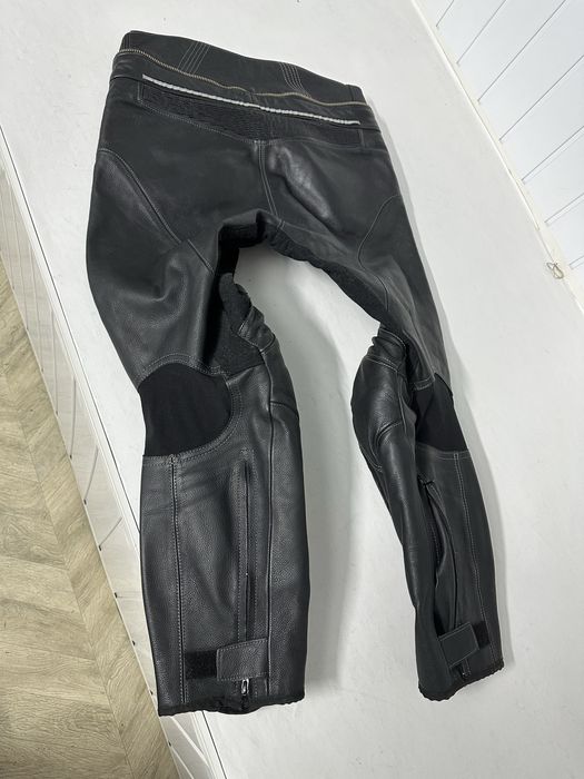 Pantaloni moto piele 48 hard protectii