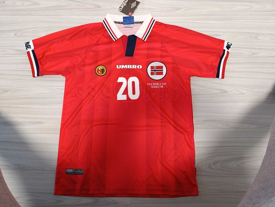 Umbro World Cup 98 Norway Solskjaer 20 home Football Shirt''оригинална