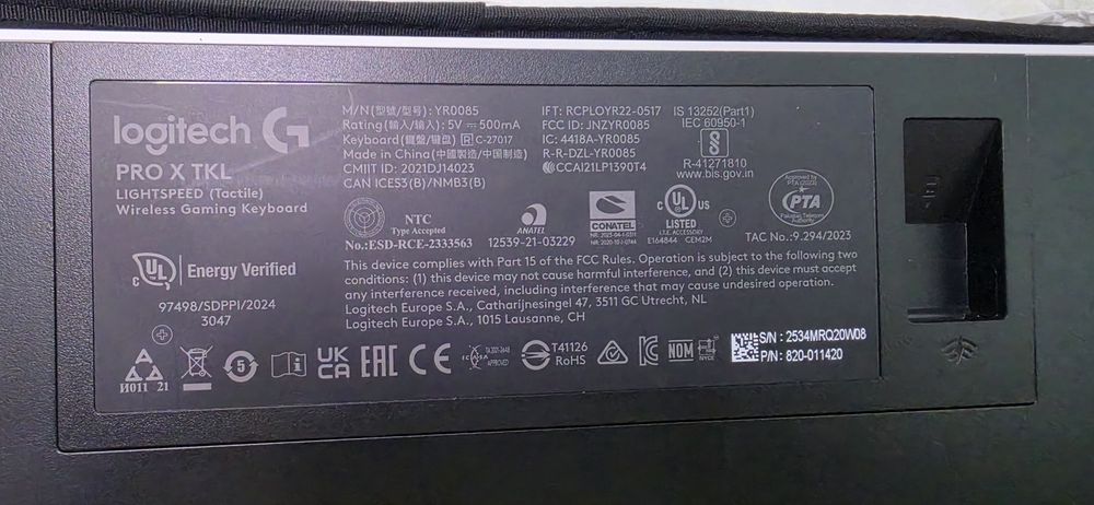 Безжична клавиатура Logitech Pro X KTL