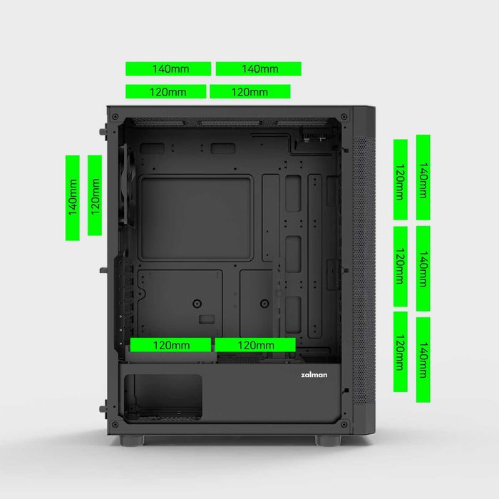 Carcasa gaming Zalman i4tg + 6 vent Montech Argb 140mm