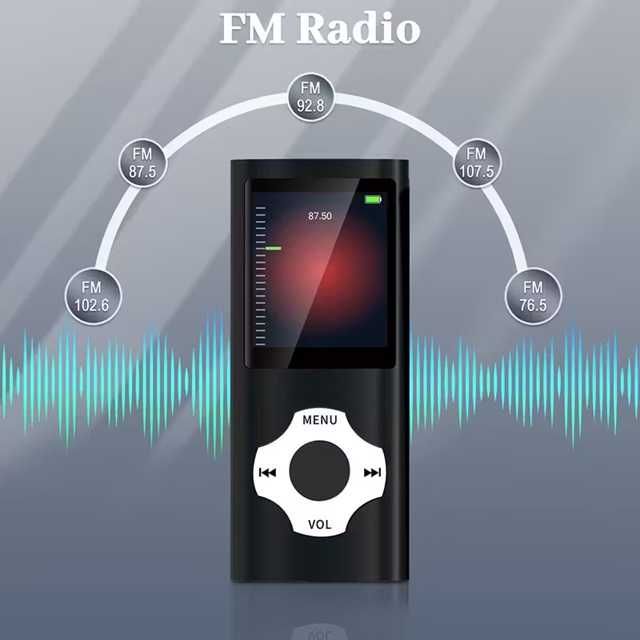 Преносим MP3/MP4 плейър, FM радио, USB, MP3, LED, слот за SD карта