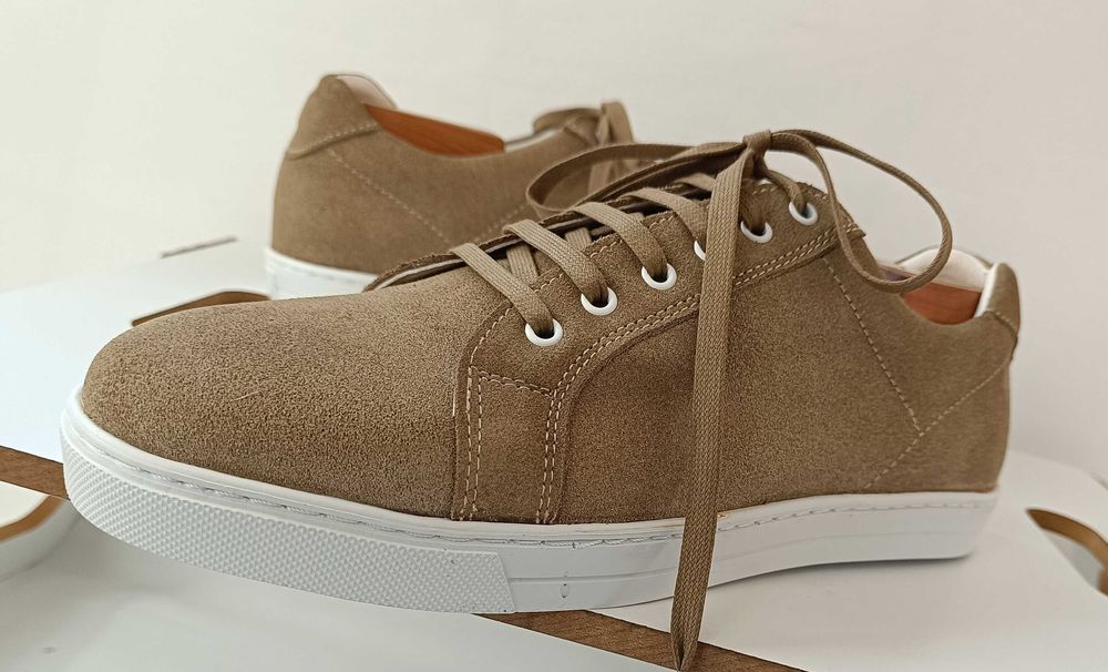 Pantofi sport casual 43.5 44 lucrati manual L. Artigianale NOI piele