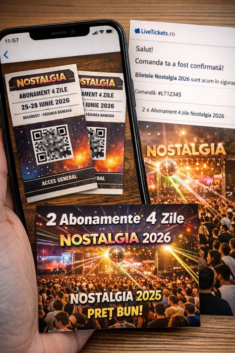 2 Abonamente Nostalgia 2026 perioada 25-28 iunie.