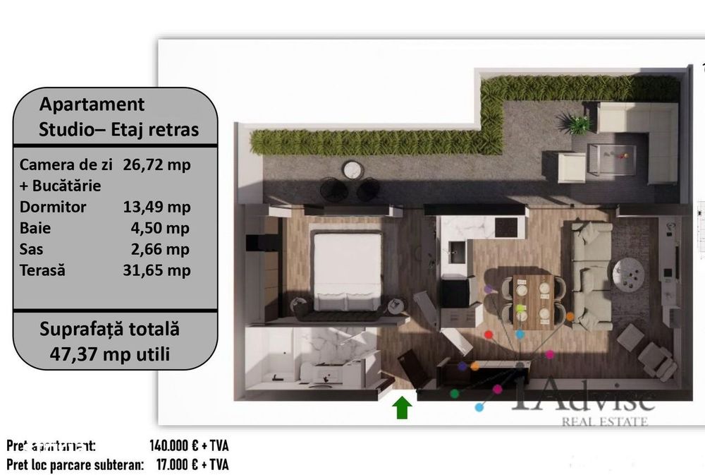Apartament NOU Studio -2 camere Tractorul, Brasov