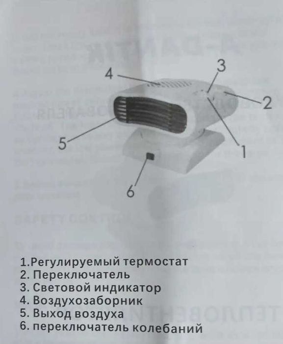 Тепловентилятор, обогреватель, ветродуй, ветерок. 2000 вт. НОВЫЙ