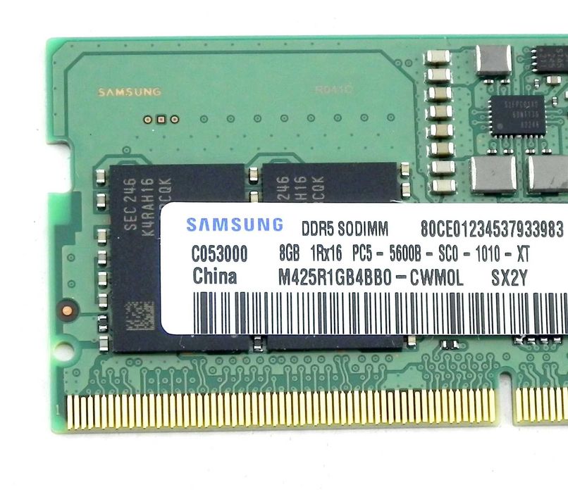 Samsung Оперативная память DDR5 8GB SO-DIMM 5600 Mhz PC-44800 1x8 ГБ