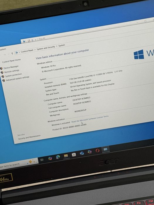 Acer Nitro 5 15.6" инча/11th Gen i5/16GB RAM/512GB SSD/NVIDIA