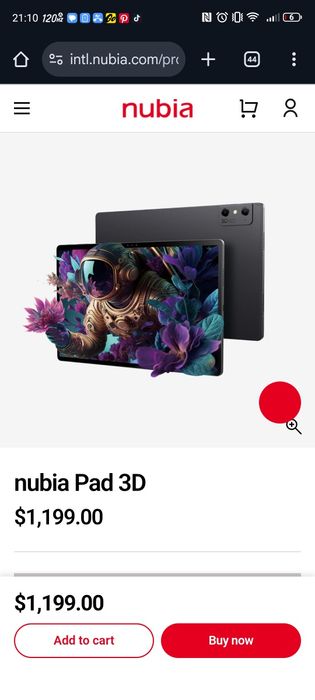 Планшет Nubia Pad 3d