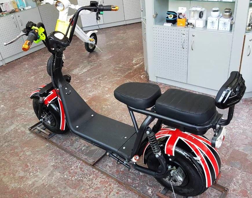 Промоция!!! Двуместен Електрически скутер ЧОПЪР City Harley 1500 Вата