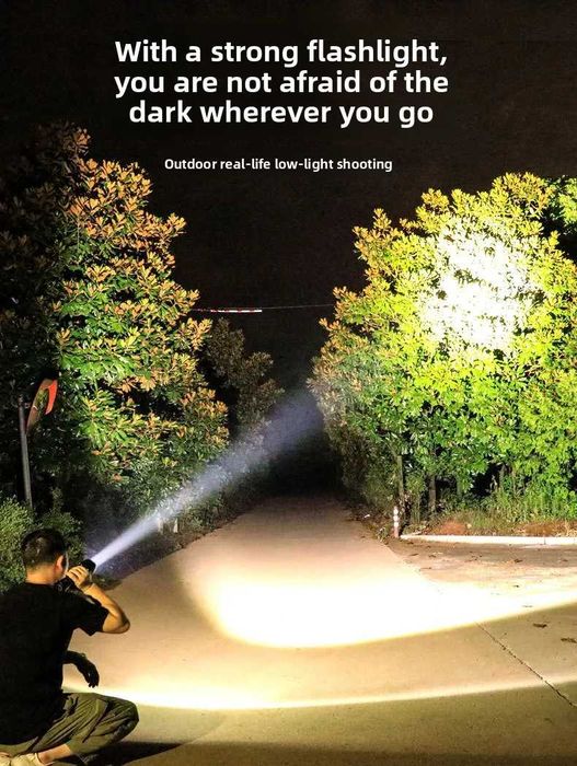 Lanterna LED 4 moduri de iluminat, acumulator integrat, incarcare USB